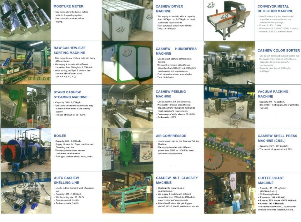 machine de transformation de noix de cajou